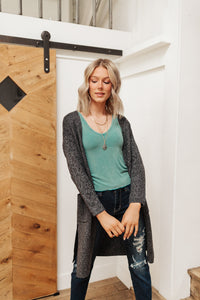 Aqua Stay Easy tank top from Ave Shops, casual blouse with sleeveless design, lightweight fabric, and relaxed fit.