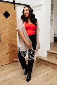 Cherry red Stay Easy tank top by Ave Shops, casual blouse with sleeveless design and relaxed fit, perfect for everyday wear.