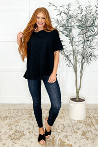 The Layback Relaxed Basic Tee in Black
