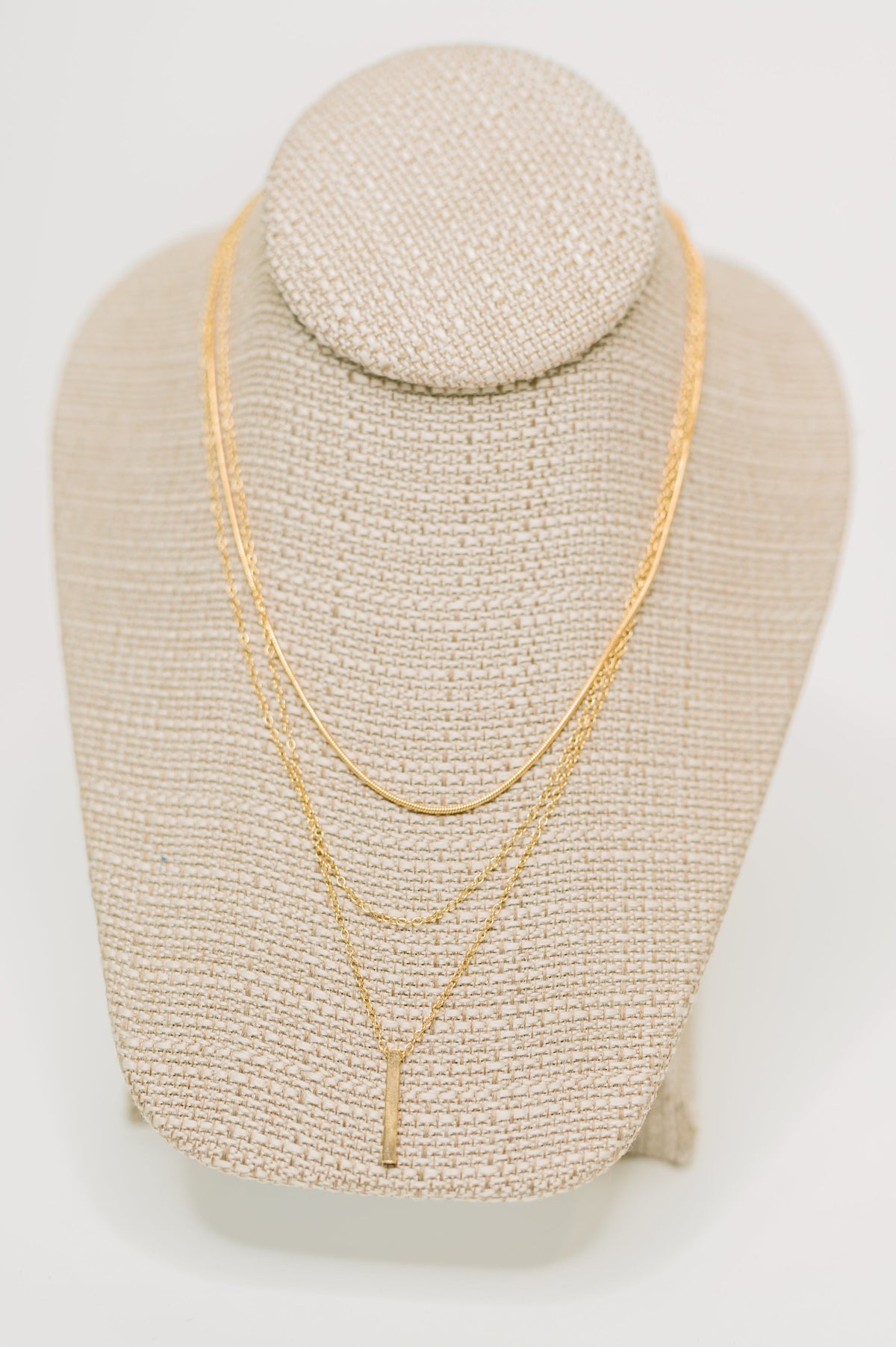 Conjunto de collar en capas Signature Set en oro