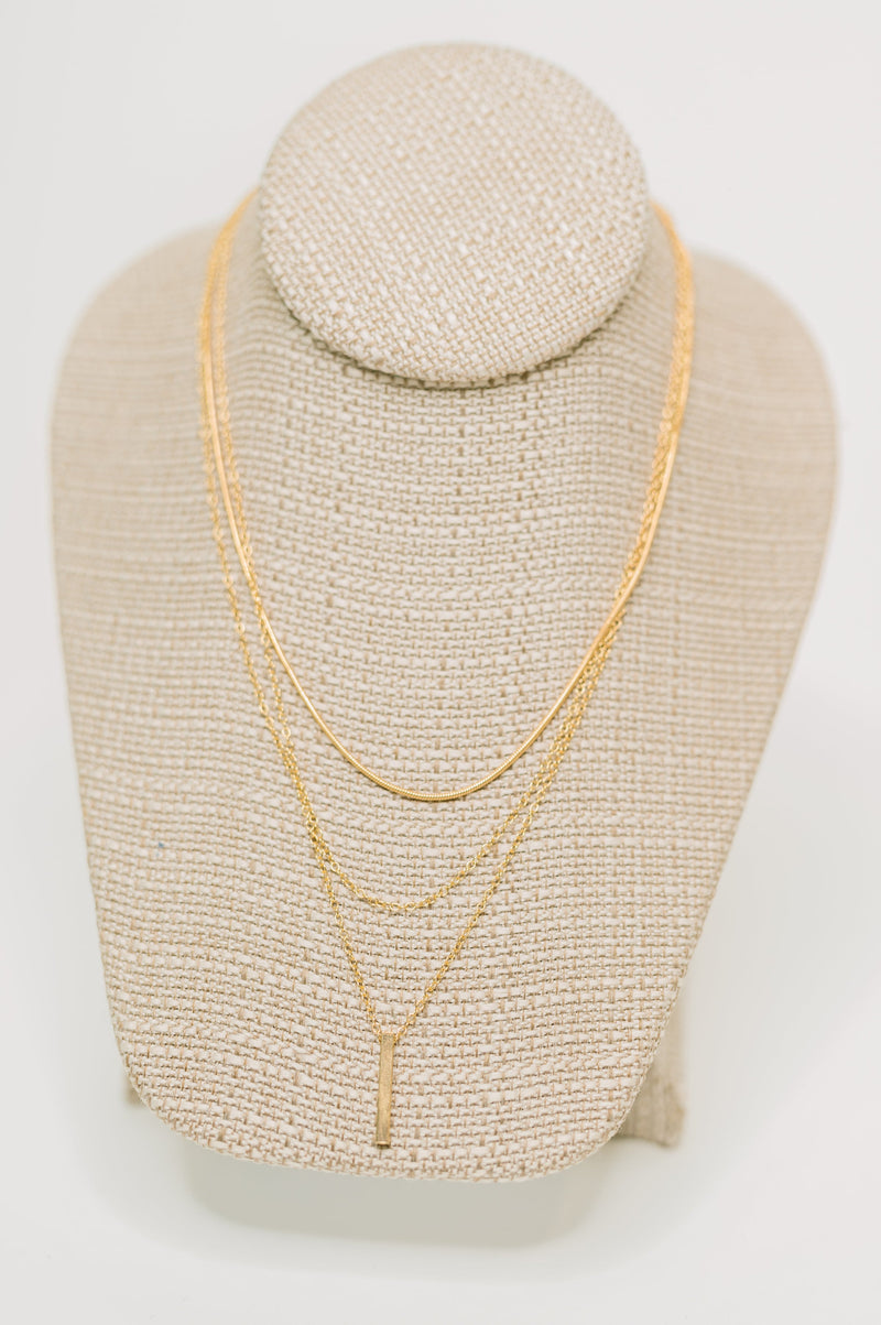 Conjunto de collar en capas Signature Set en oro