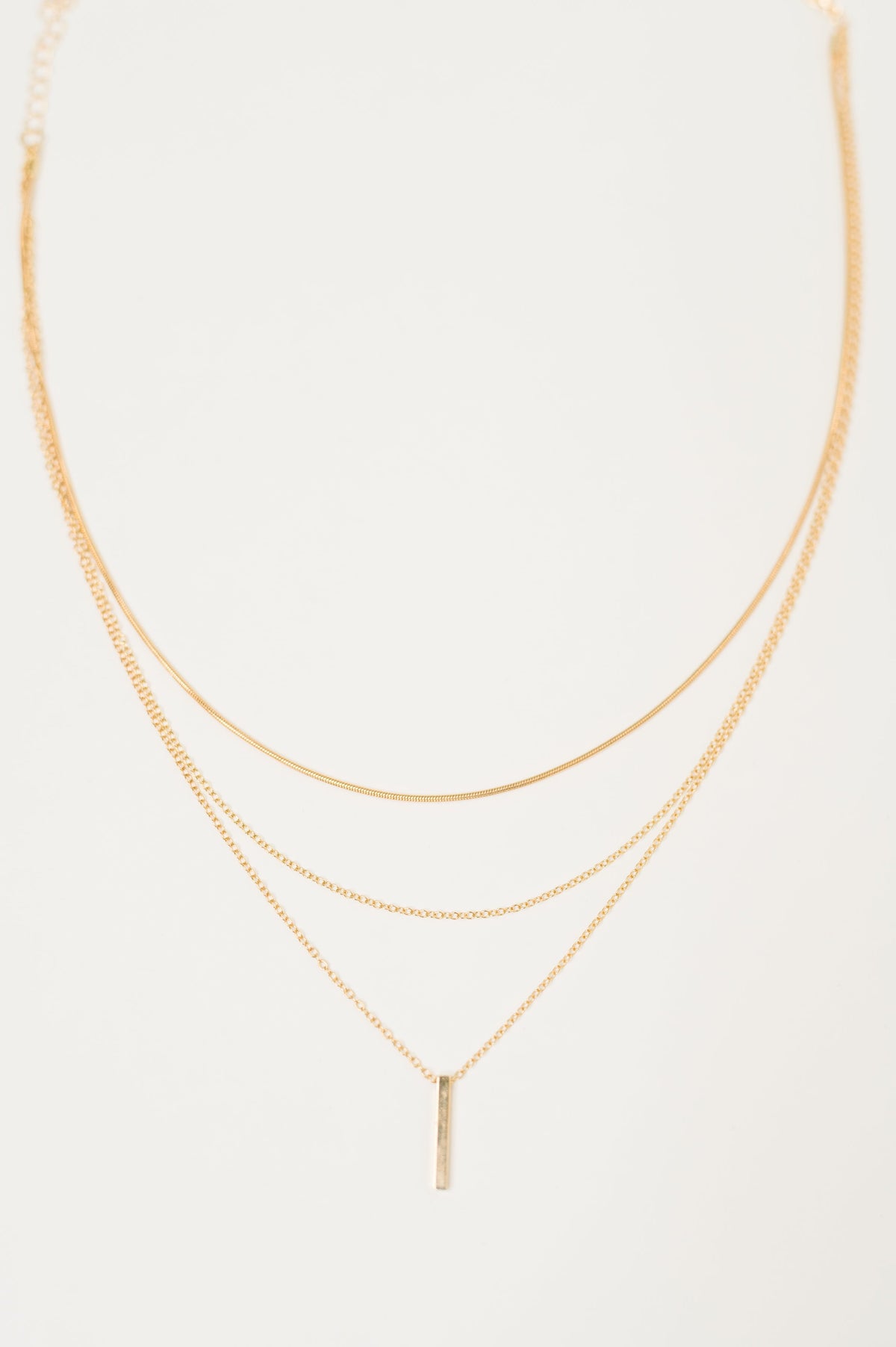 Conjunto de collar en capas Signature Set en oro