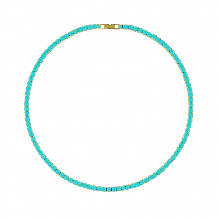 Karla Tennis Necklace - Turquoise