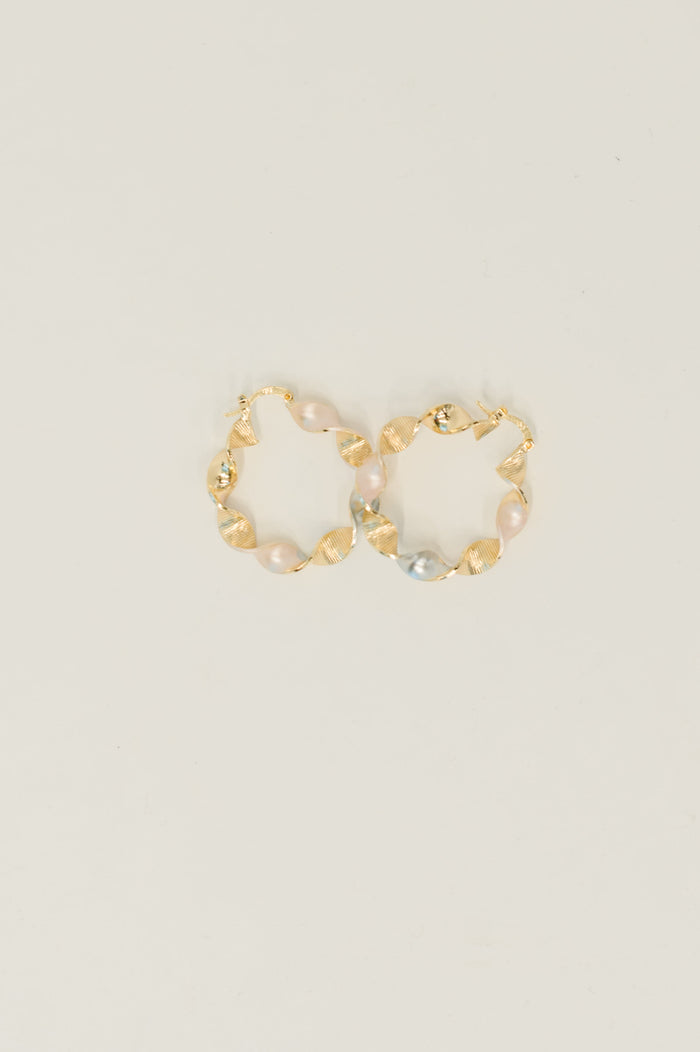 Twisted Sisters Plated Alloy Hoop Earrings - The GlamBox Jewels Boutique