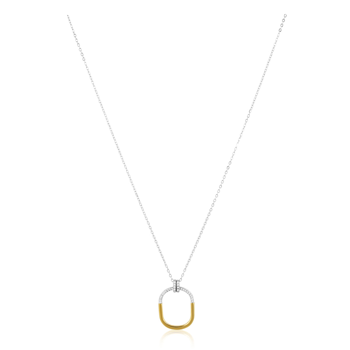 Two Tone Eternity Necklace