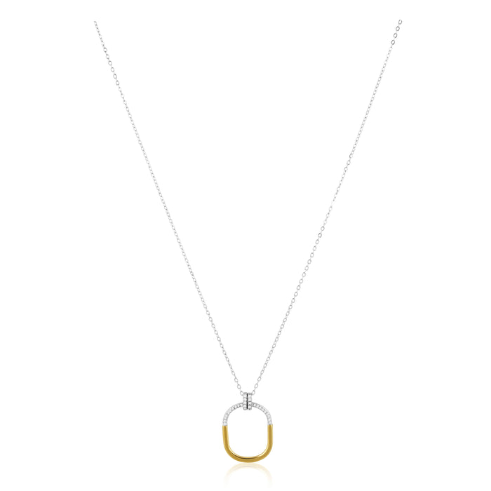 Two Tone Eternity Necklace