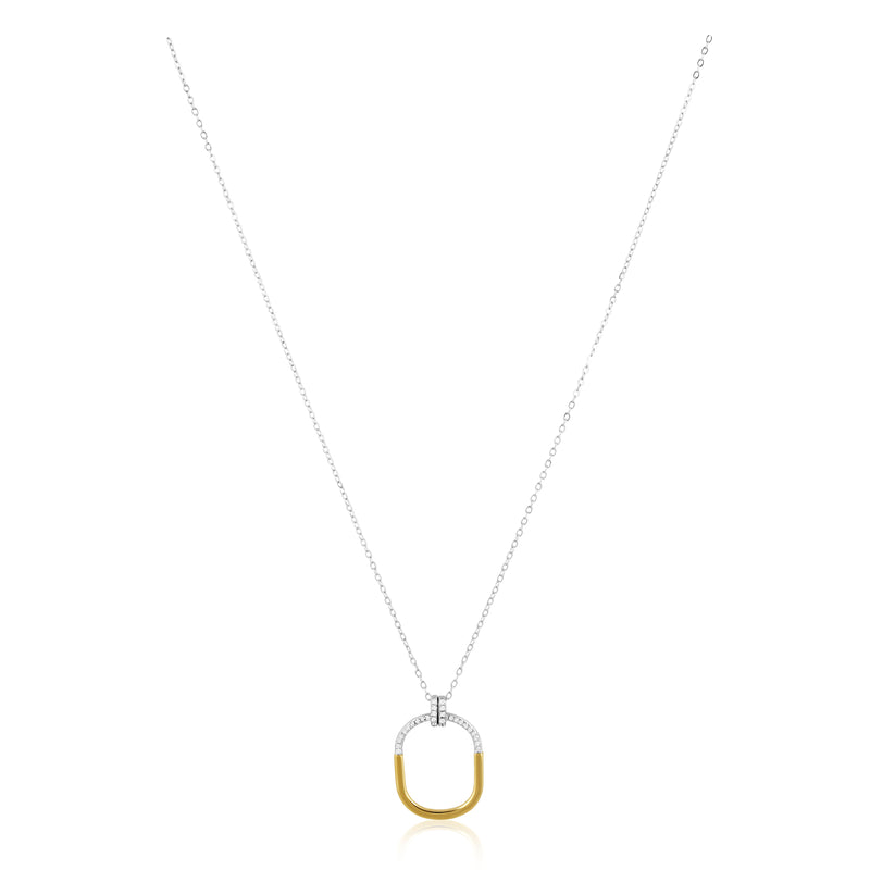Two Tone Eternity Necklace