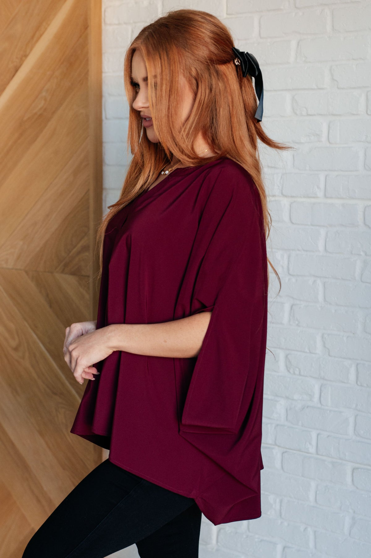 Universal Philosophy Blouse in Wine