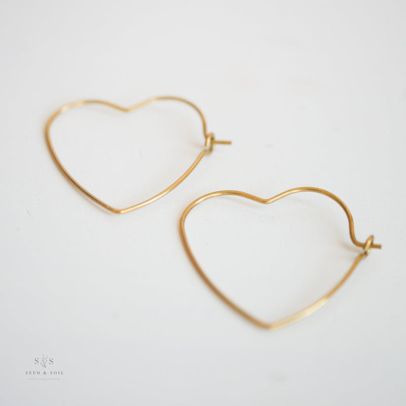 Valentine Gold Heart Earrings