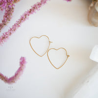Valentine Gold Heart Earrings