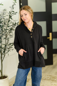 Suéter Henley Warm Intentions en negro