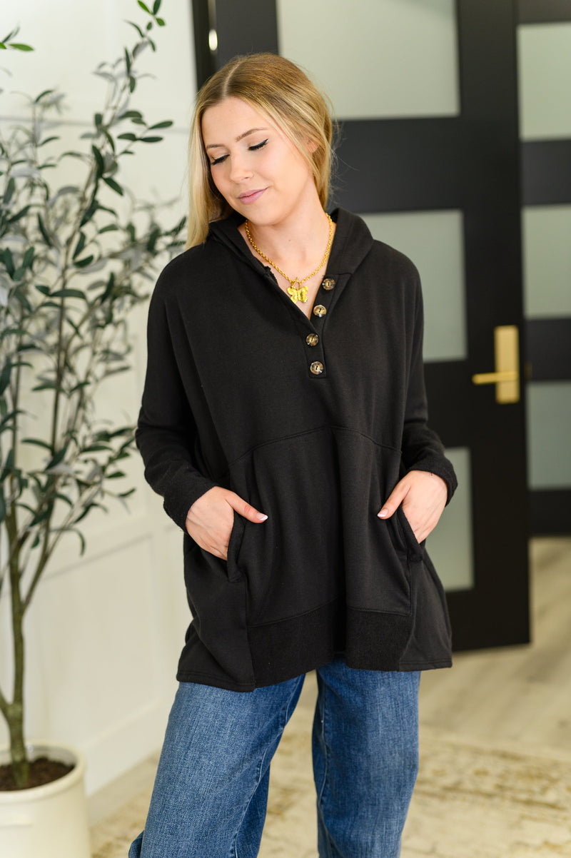 Suéter Henley Warm Intentions en negro