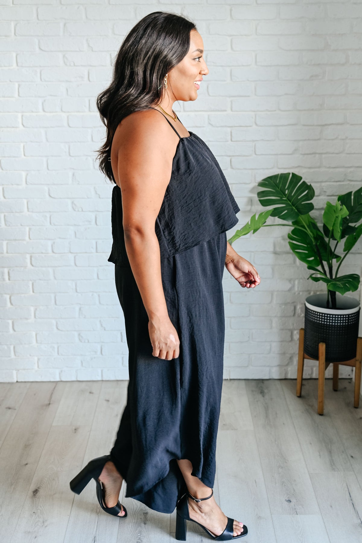 Spaghetti strap jumpsuit from Ave Shops featuring a relaxed fit, lightweight fabric, and stylish design perfect for casual wear.