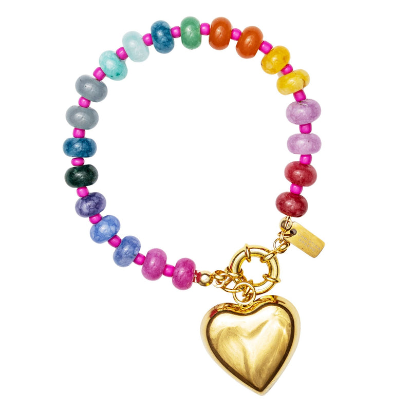 Wild at Heart Knotted Multicolor Beaded Bracelet