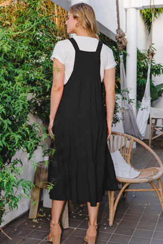 ODDI Sleeveless Tiered Midi Dress