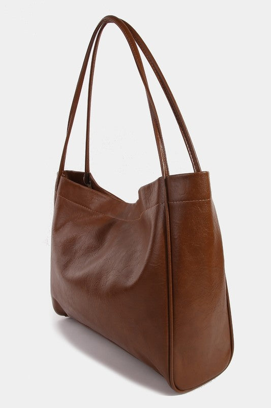 Faux Leather Tote Bag