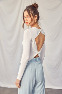 Idem Ditto Twisted Backless Knit Top