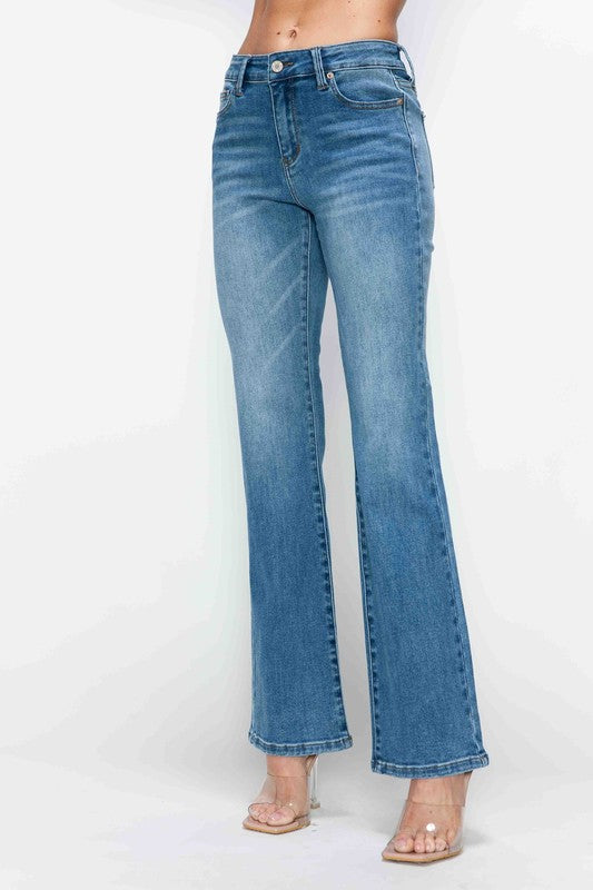 Cat's Whiskers Mid Rise Bootcut Jeans