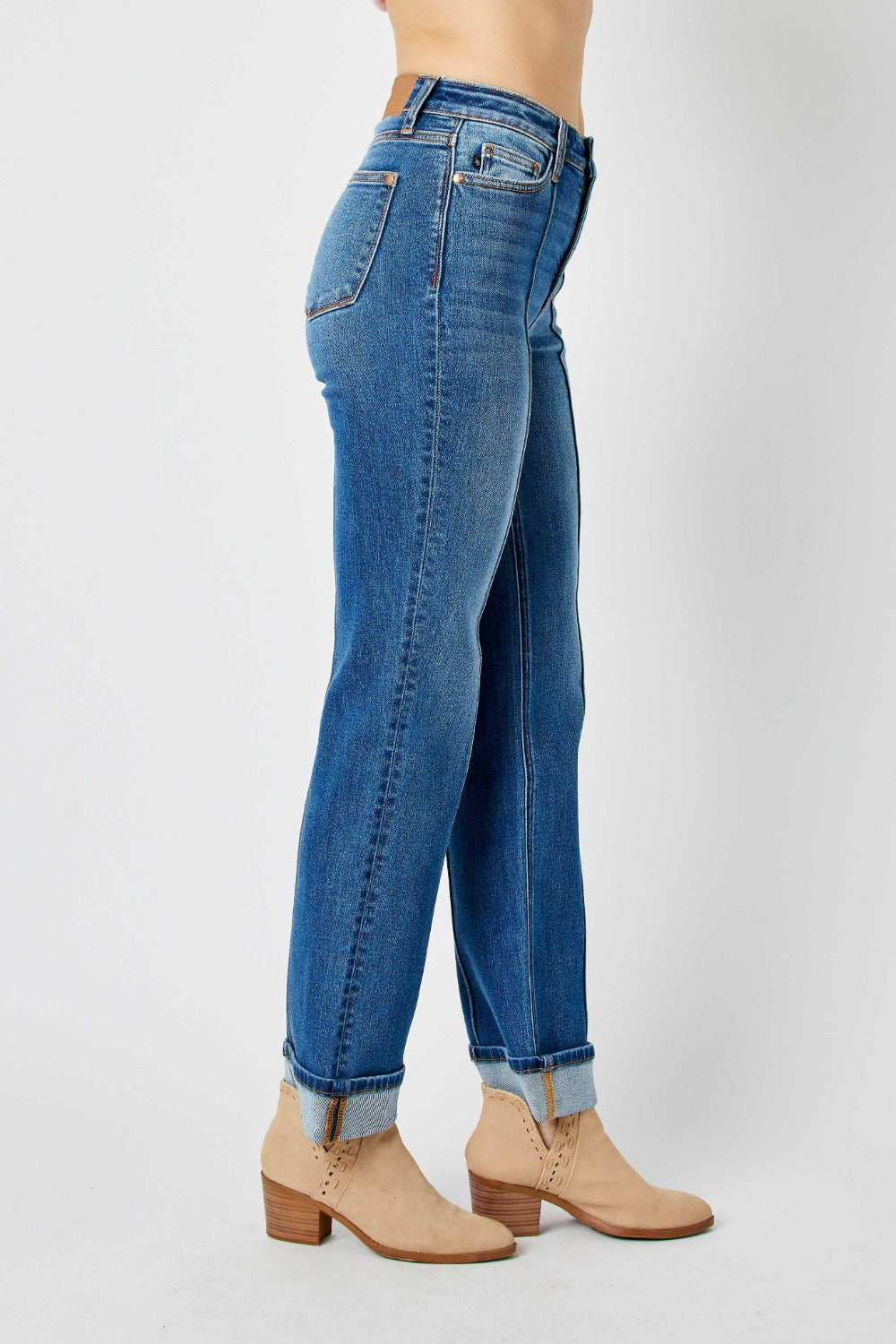 Judy Blue High Waist Front Seam Detail Straight Jeans