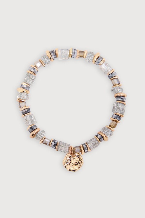 Beaded stretch hammer bracelet by SAACHI featuring colorful beads on a flexible elastic band.