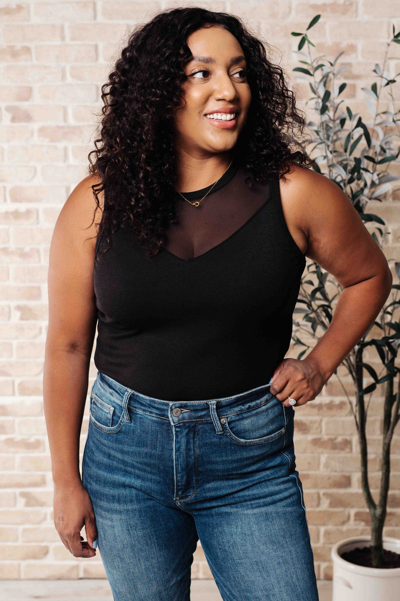 Body de malla con cuello en V "Te extraño mucho"