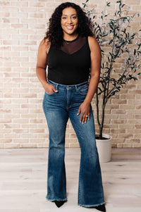 Body de malla con cuello en V "Te extraño mucho"