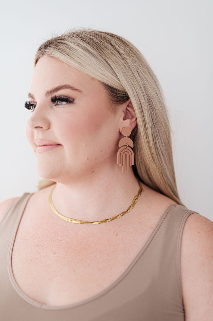 Pendientes This Promise en color marrón