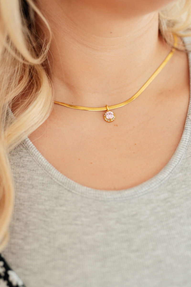 Collar chapado en oro rosa Here to Shine