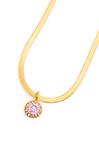 Collar chapado en oro rosa Here to Shine