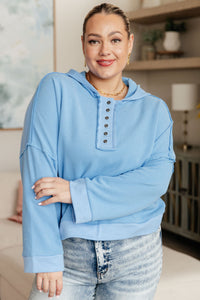 Sudadera con capucha Heartthrob retro en color cielo