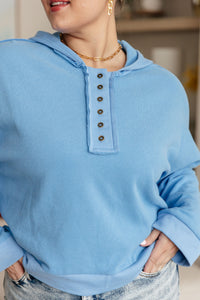 Sudadera con capucha Heartthrob retro en color cielo