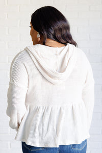 No divagaciones sobre la sudadera con capucha de punto gofre