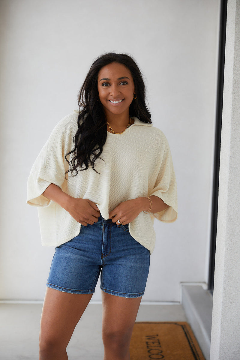 Brianna - Top corto cuadrado