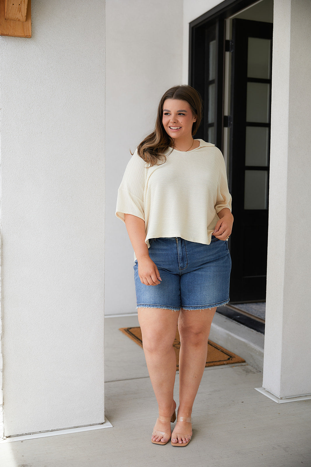 Brianna - Top corto cuadrado