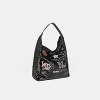 Nicole Lee USA Sequin Patch Shoulder Bag