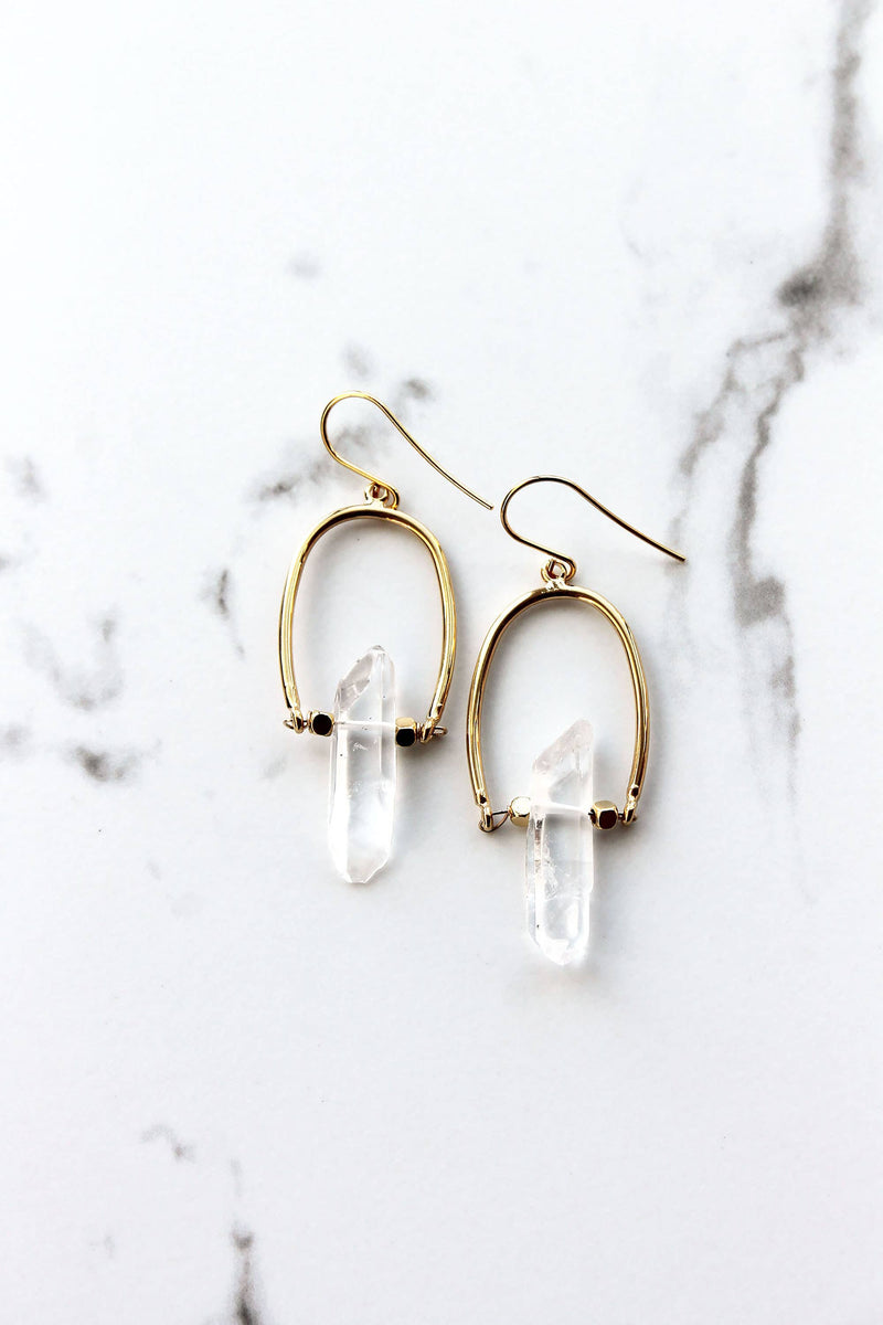 Crystal Horseshoe Earrings