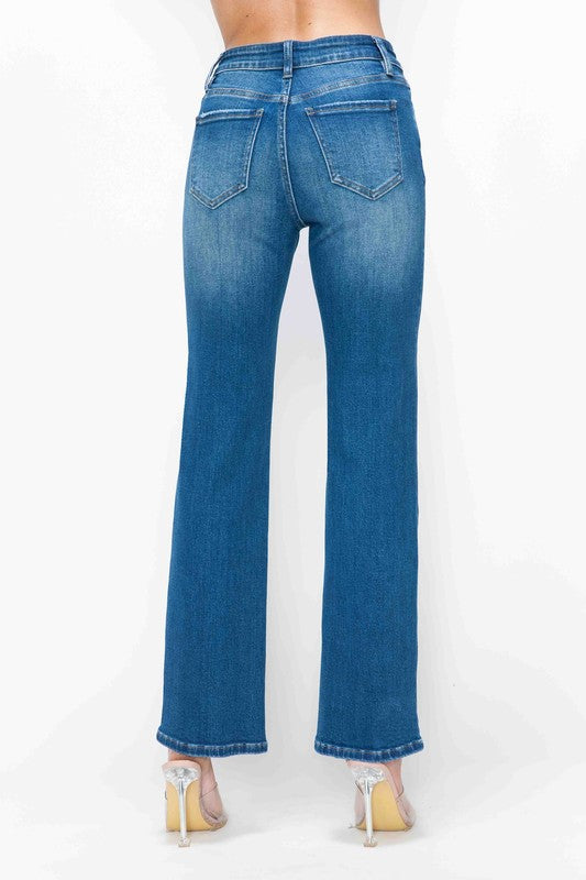 Cat's Whiskers High Rise Straight Jeans