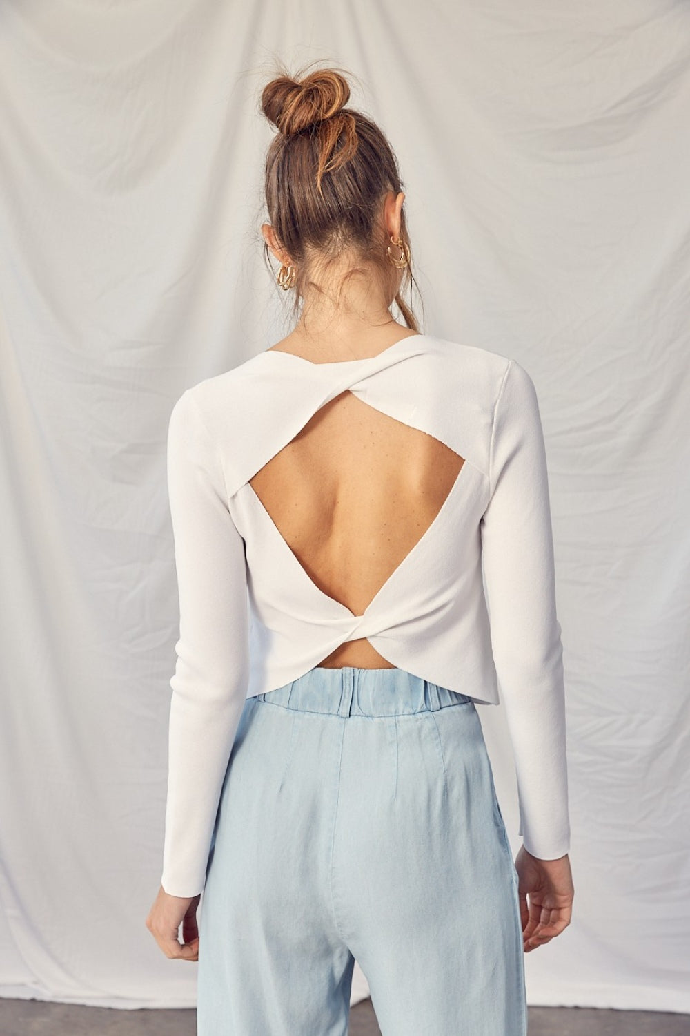 Idem Ditto Twisted Backless Knit Top