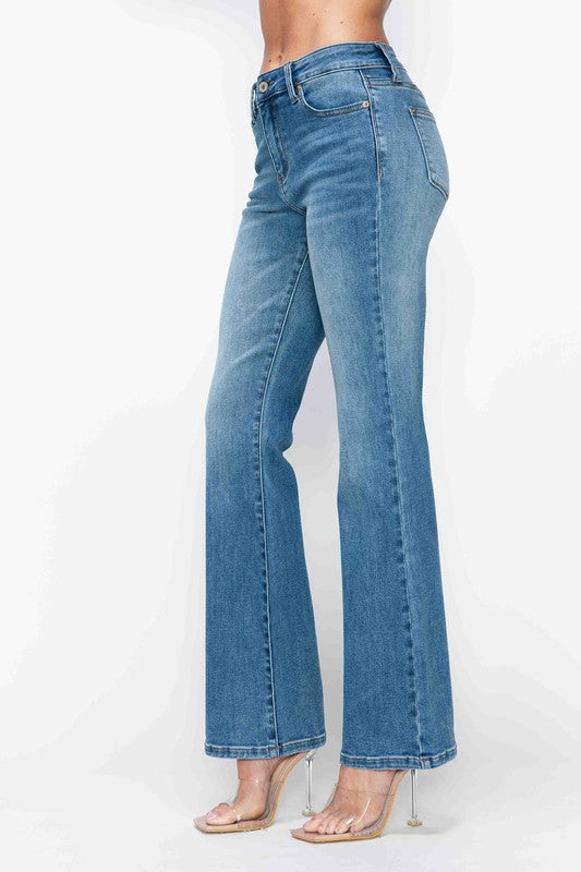 Cat's Whiskers Mid Rise Bootcut Jeans