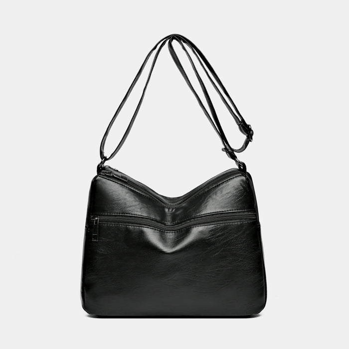 PU Leather Rose Pattern Shoulder Bag