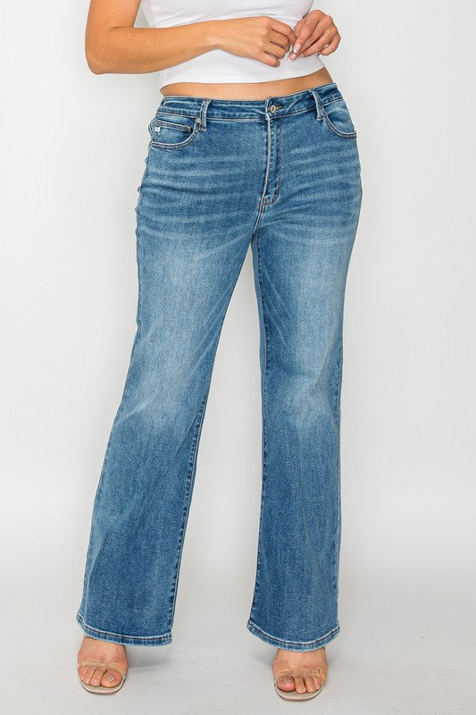 Cat's Whiskers Mid Rise Bootcut Jeans