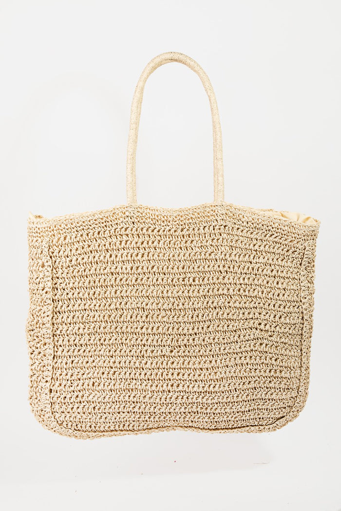 Fame Flower Braided Tote Bag