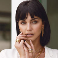 Sahira Jewelry Design double bar earring featuring sleek silver bars and modern design for stylish everyday wear.