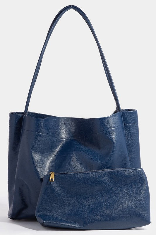 Faux Leather Tote Bag