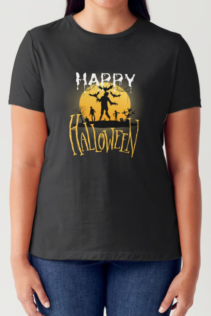 Simply Love Happy Halloween Short Sleeve Tubular T-Shirt