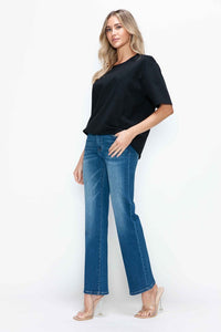 Cat's Whiskers High Rise Straight Jeans