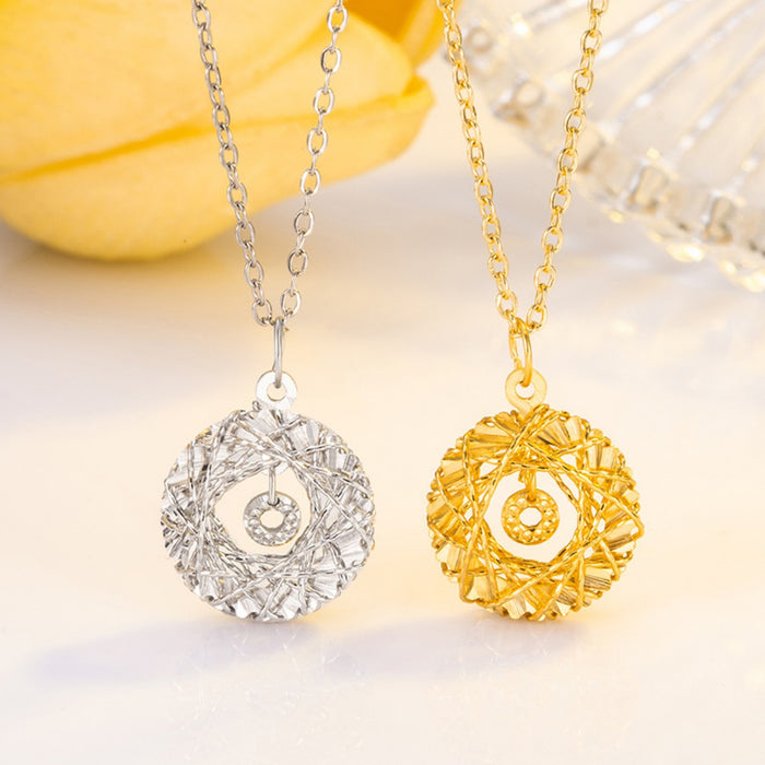 Sterling silver pendant necklace with intricate design, featuring a 925 sterling silver chain and elegant craftsmanship.