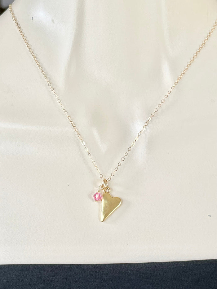 Jenna Heart Gold Necklace