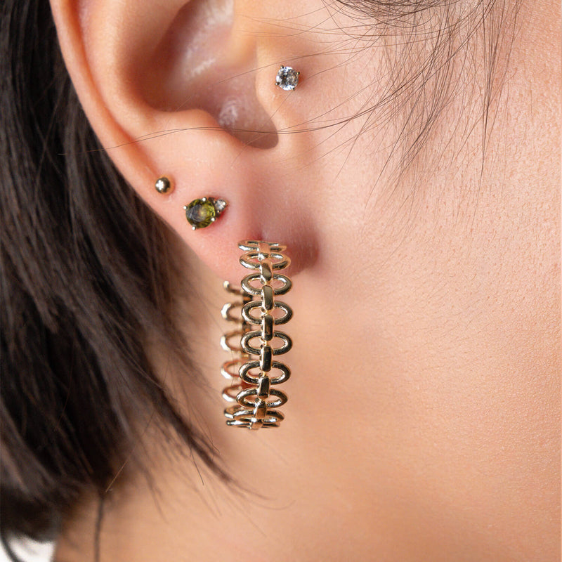 Landscape Link Hoop Earrings