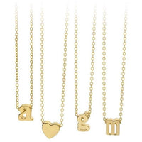 Mini Initial Necklace by Sahira Jewelry Design featuring a delicate gold chain and a personalized initial pendant.